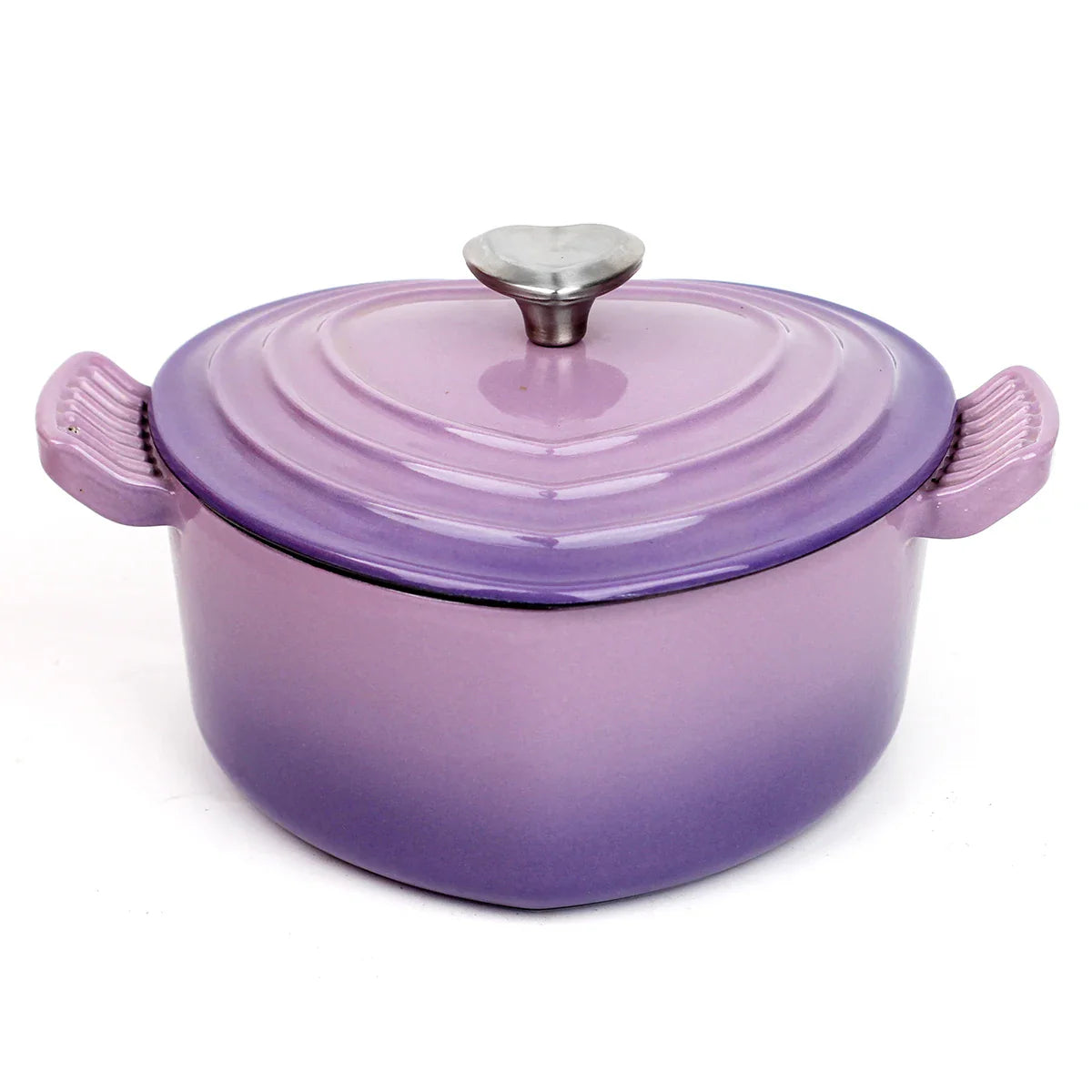 Preminum Cast Iron Dutch Oven with Lid, Heart-shape Enameled Soup Pot for All Stove Tops,Suitable for Stew Baking Slow Cooking