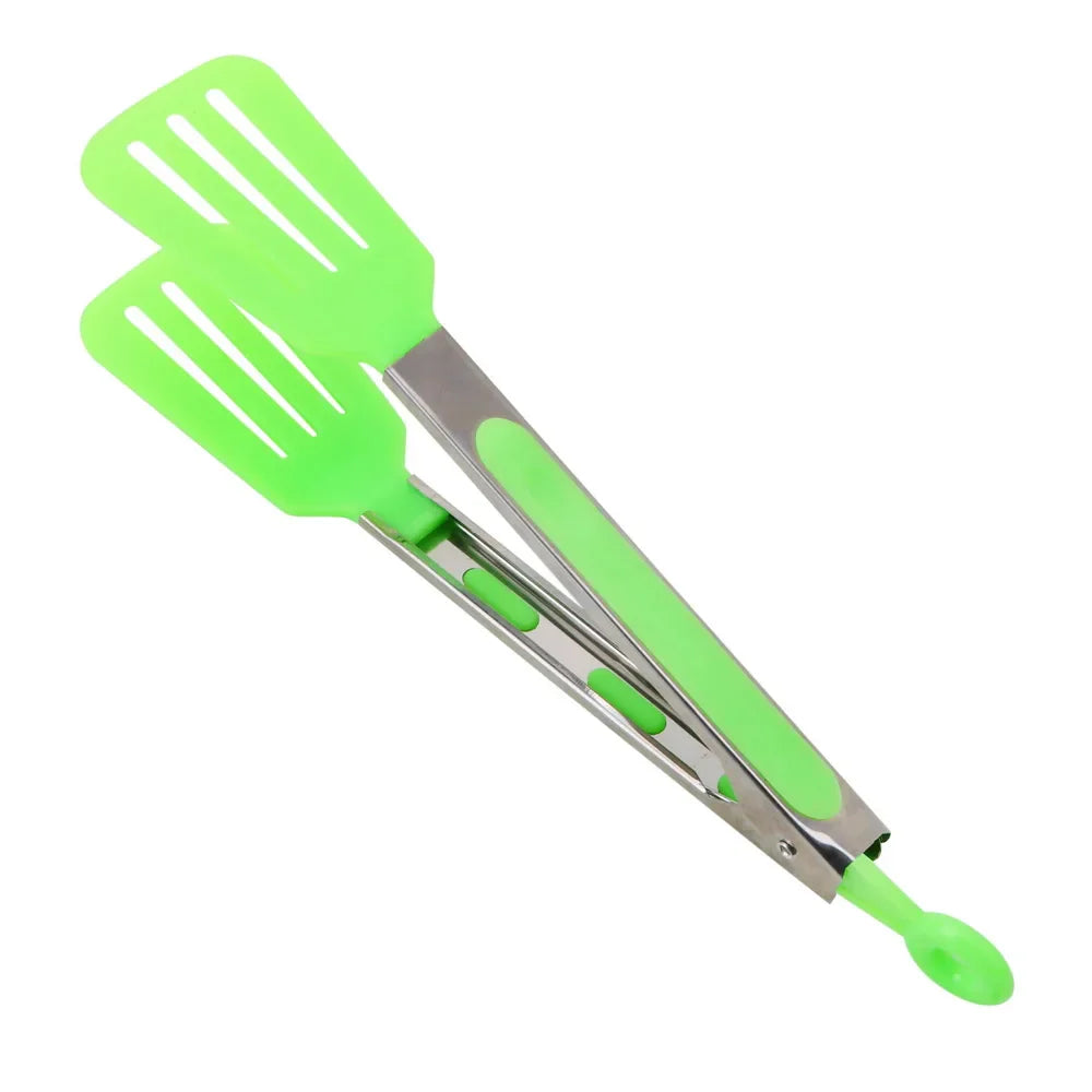 Stainless Steel Handle Utensil Non-Stick Kitchen Tongs Salad Serving BBQ Tongs Pizza Bread Steak Clip Kitchen Cooking Tools
