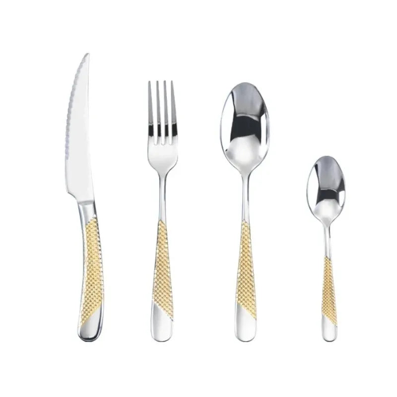 Kitchen Tableware Cutlery Set Cutlery Set Stainless Steel Luxury Dinnerware Fork Spoon Knife Western Dinner Set Gold