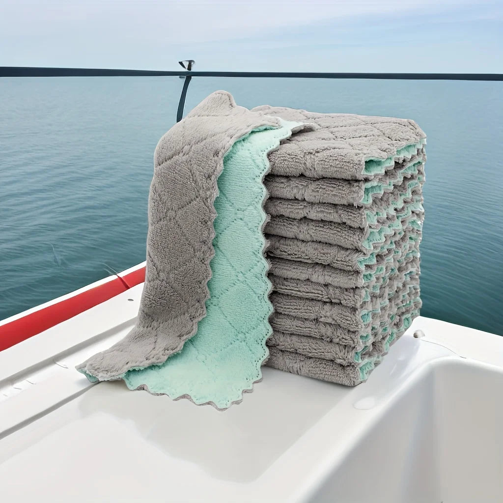 10pcs Kitchen Towels And Dishcloths Rag, 9.4in*5.5in Small Dish Washing Towels, Color Assorted Varieties