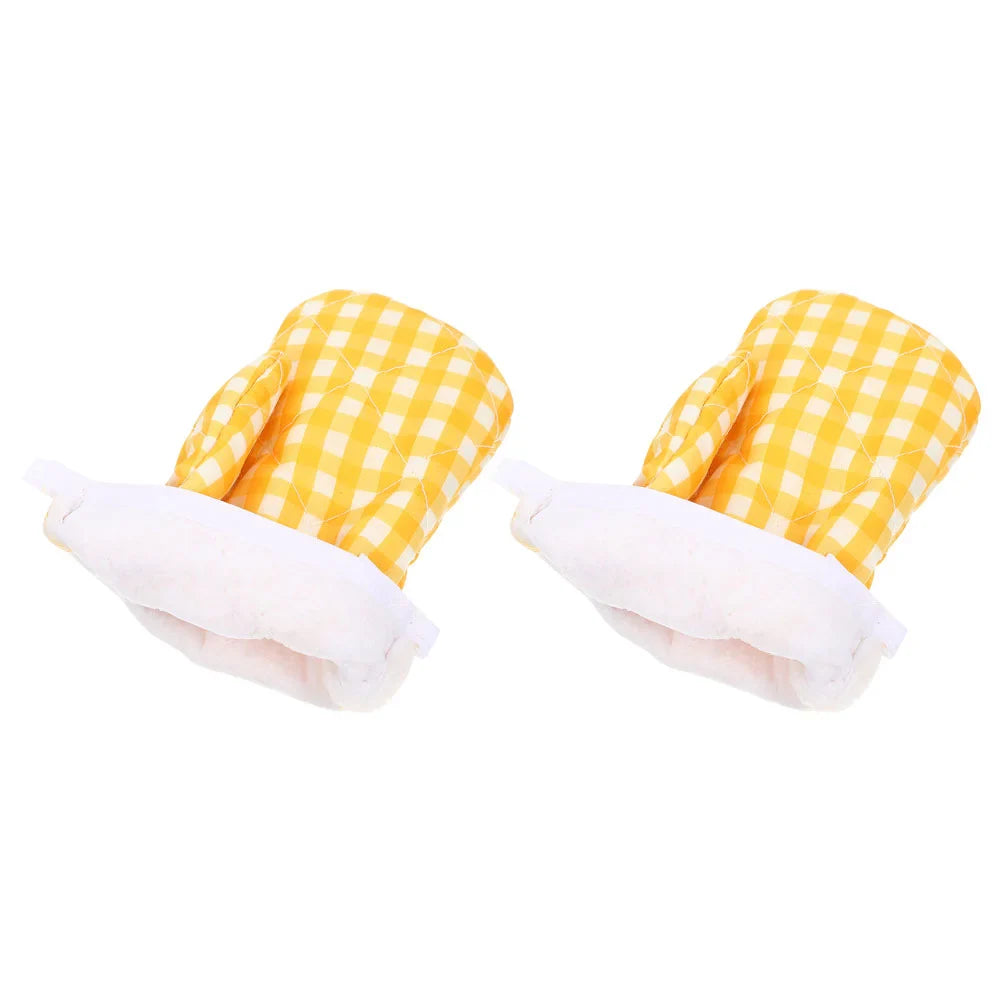 2 Pcs Oven Mitts Heat Resistant Kitchen Gloves Hand Polyester Baking Supplies Cooking Accessories Microwave Mitts