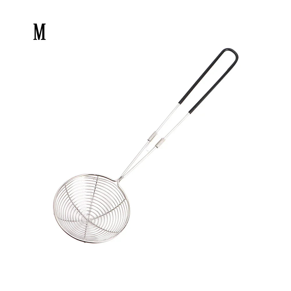 Long Handle Stainless Steel Kitchen Home Kitchen Gadget Cooking Tool Spider Strainer Skimmer Spoon Colander
