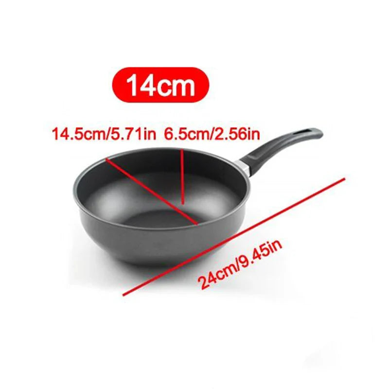 Mini Soup Pan Frying Pan Cooking Pan Non Stick Iron Frying Pan Pancake Egg Pan With Kitchen Small Tool Long Handled Frying Pan