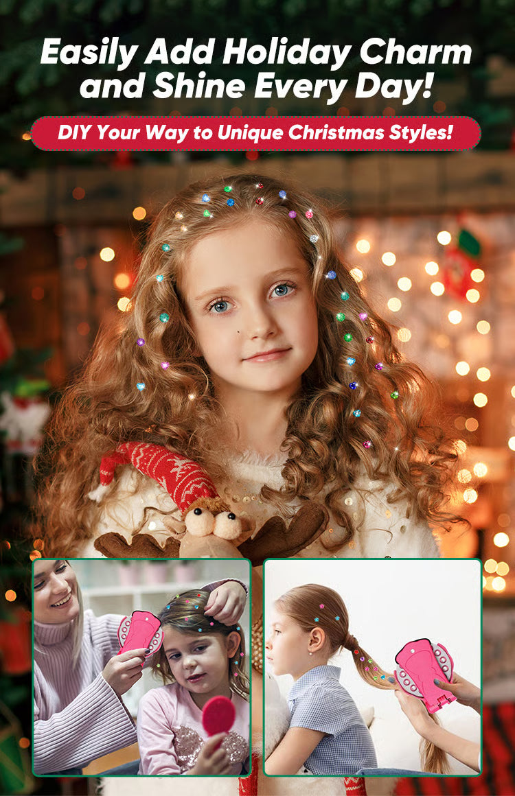 ✨Glitter Diamond Styling Tools Hair Gemstone Styling Set