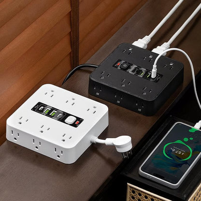 ⚡16-in-1 Power Strip with Switch & Surge Protection,ETL Listed Fireproof Power Strip（BUY 2 FREE SHIPPING）