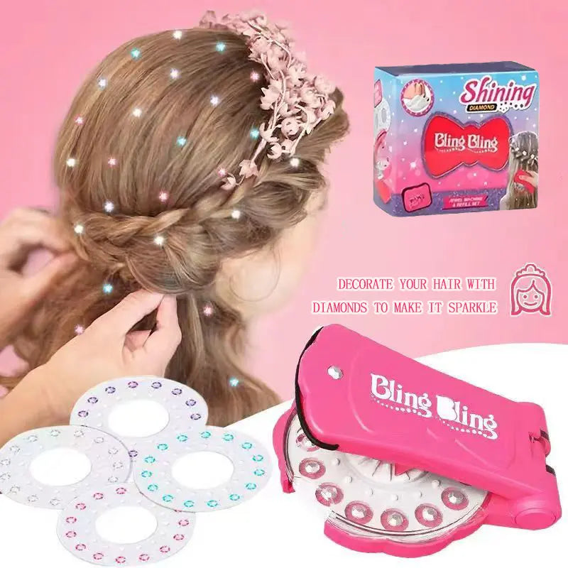 ✨Glitter Diamond Styling Tools Hair Gemstone Styling Set