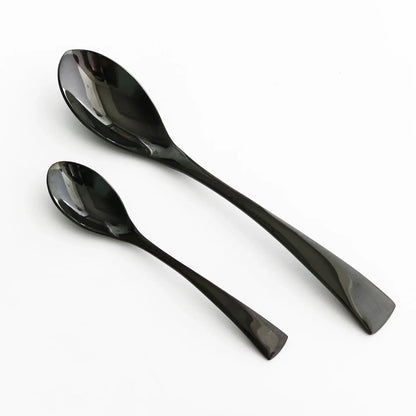 24Pcs/Set Stainless Steel Dinnerware Flatware Set Dinner Spoon Fork Knife Cutlery Set Tableware Set Service For 4 or 6
