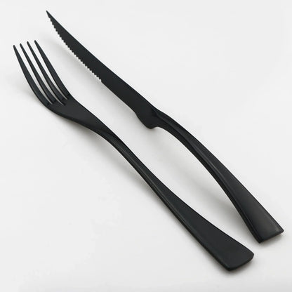 24Pcs/Set Stainless Steel Dinnerware Flatware Set Dinner Spoon Fork Knife Cutlery Set Tableware Set Service For 4 or 6