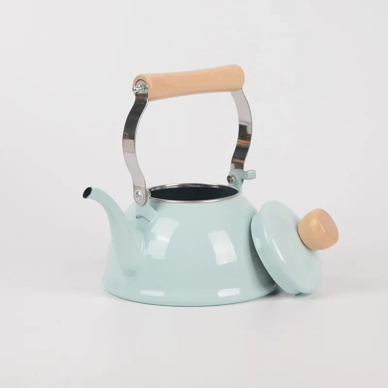 1.5L Enamel Teapot Kettle Boiling Kettle Household Kitchen Cookware Water Kettle