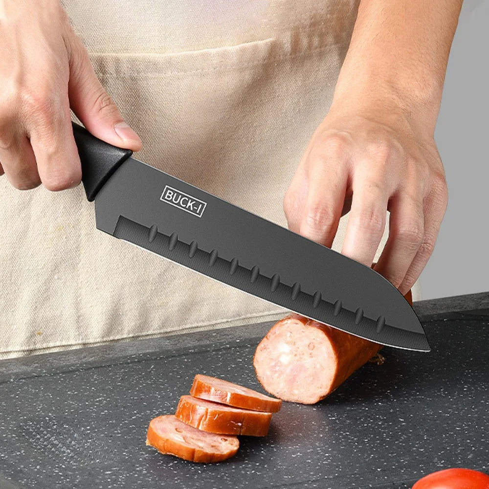 Kitchen Knife set Stainless steel Kitchen accessories Household Meat Cutting Fruit Peeling Knife, Advanced Knife Set Gift