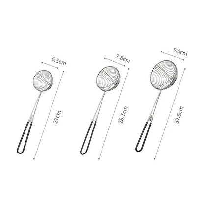 Long Handle Stainless Steel Kitchen Home Kitchen Gadget Cooking Tool Spider Strainer Skimmer Spoon Colander