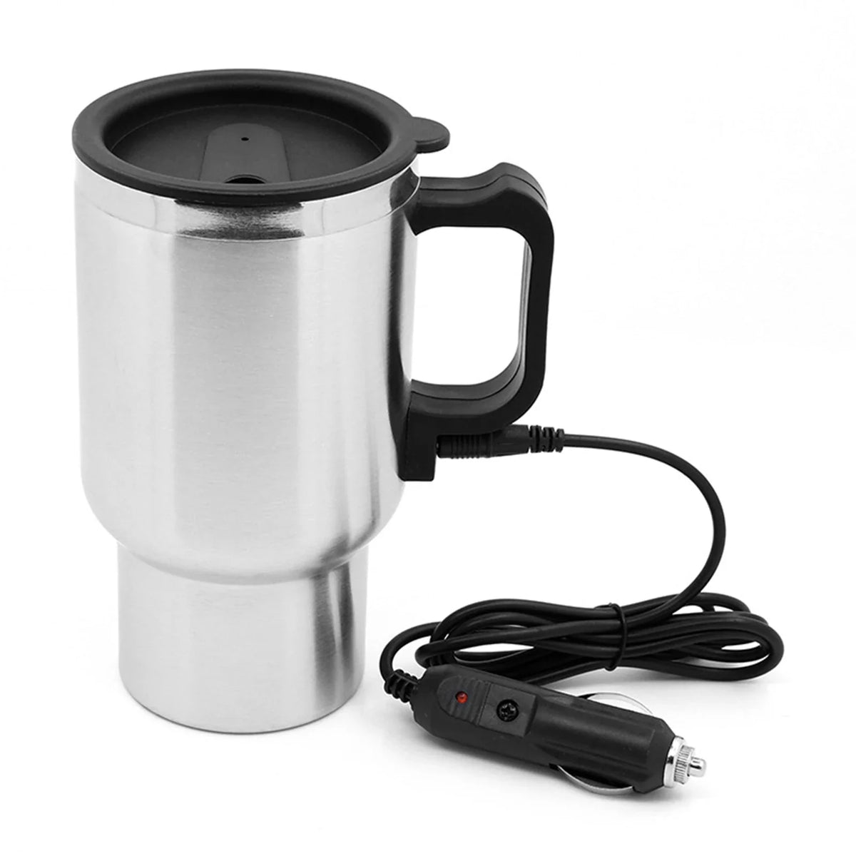 Car Electric Kettle Stainless Steel 450ml Kettle Pot Heated Automatic Shut Off for Water Tea Coffee Milk Car Kettle Thermos