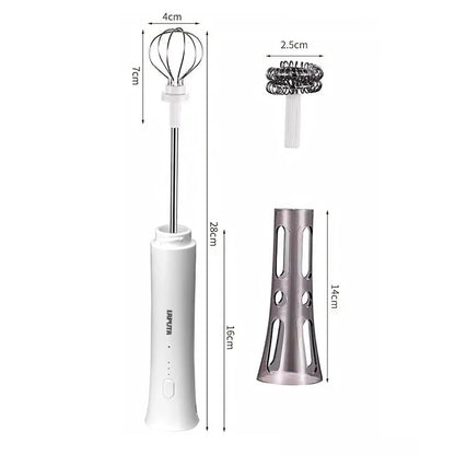 Coffee Milk Frother Portable Electric Milk Frothers Kitchen Miniature Milks Foam Machine Decoration Mixer Blender Coffeeware