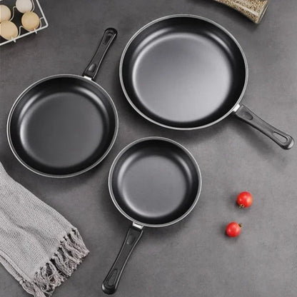3Pcs/set Frying Pan Non-stick Skillet Steak Flat Cooking Pan Iron Pancake Egg Fryer Cast Iron Kitchen Cooking Tools 20/25/30cm