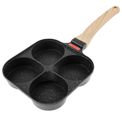 Egg Frying Pan Nonstick Pancake Pans 4-Cups Cookware Pancake Pan Egg Pan Suitable for Gas Stove Induction Cooker Breakfast Maker