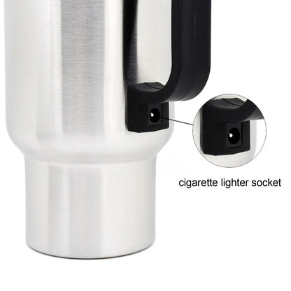 Car Electric Kettle Stainless Steel 450ml Kettle Pot Heated Automatic Shut Off for Water Tea Coffee Milk Car Kettle Thermos