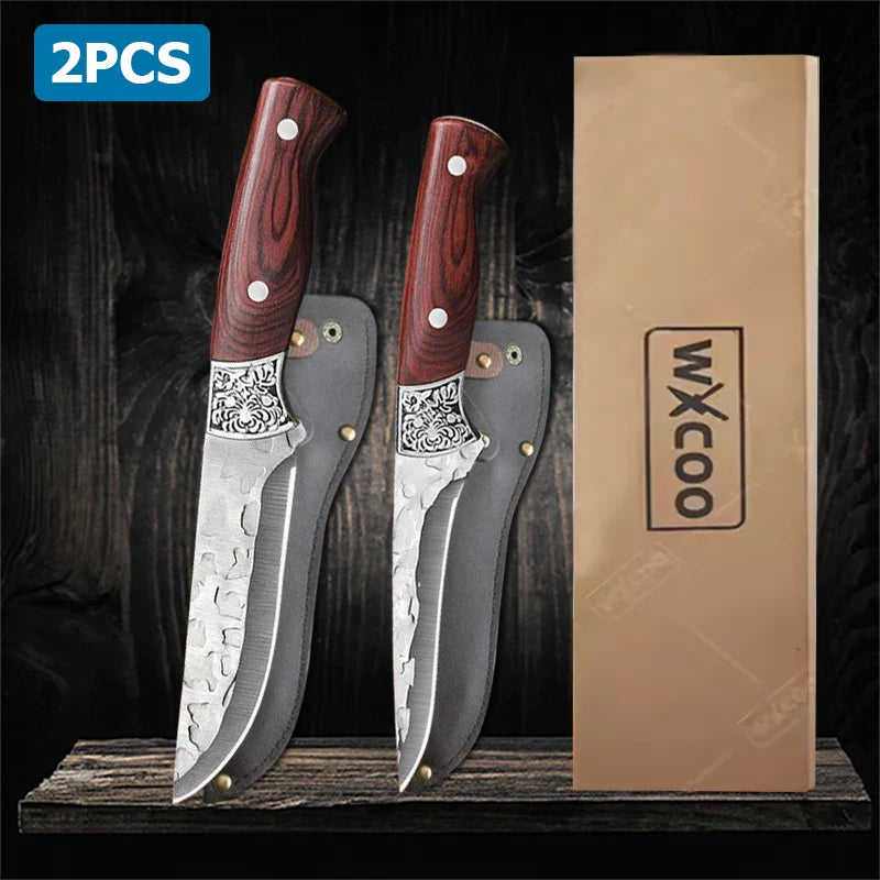 Hand Forged Butcher Knife Set Kitchen Supplies Professional Meat Cleaver Chef Kitchen Knife Multifunctional Boning Knife 1~3pcs
