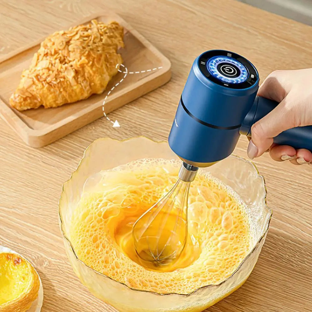 Portable Blender Mixer Kitchen Milk Frother Egg Beater Cake Baking Kneading Mixer Hand Mixer Electric Bamboo Whisk Matcha Brush