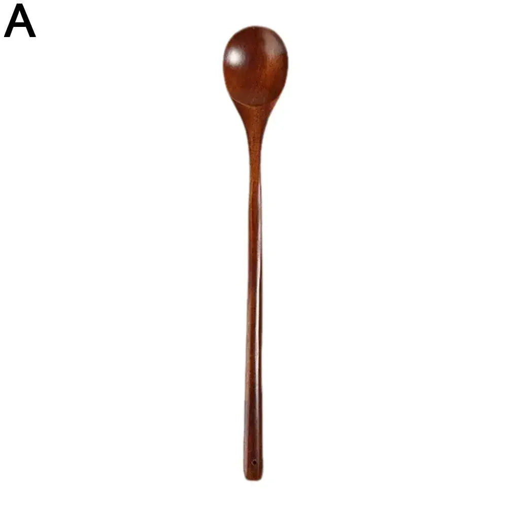 Natural Wooden Long Handle Spoon Simple Design Cooking Stirring Spoon With Long Handle Easy To Care For And Clean Kitchen Utensi