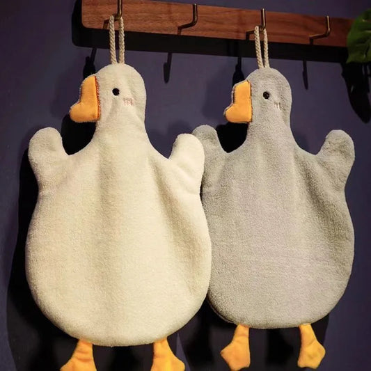 Cartoon Goose Hand Towel Kitchen Bathroom and Toilet Hand Towel Hanging Type with Super Water Absorption Quick Drying It Is Hard