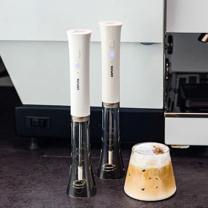 Coffee Milk Frother Portable Electric Milk Frothers Kitchen Miniature Milks Foam Machine Decoration Mixer Blender Coffeeware