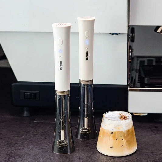 Coffee Milk Frother Portable Electric Milk Frothers Kitchen Miniature Milks Foam Machine Decoration Mixer Blender Coffeeware