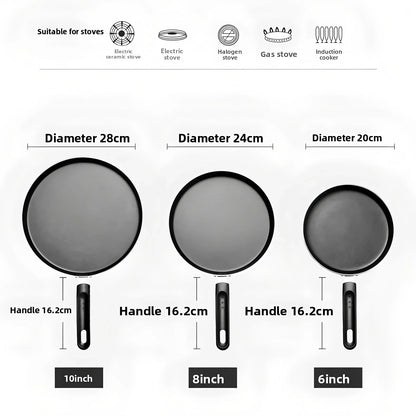 COOKER KING Food Grade Nonstick Pancake Pan PFOA-Free Fry Pan, Easy Clean Even Heat, All Stoves for Breakfast Eggs Crepes Fish