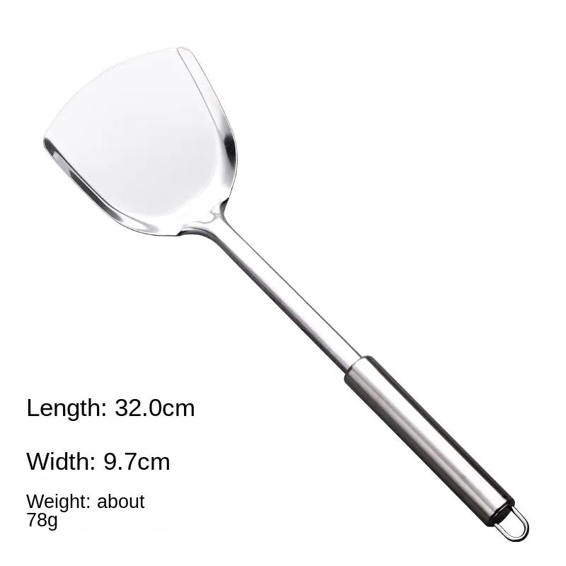 Durable Stainless Steel Wok Spatula Long Handle Kitchen Gadgets Kitchen Cooking Utensil Set Steak Shovel Cooking Tools