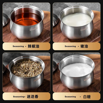 Stainless steel seasoning jar Household kitchen pepper salt seasoning jar kitchen utensils
