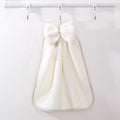 kitchen towel Bowknot Coral Velvet Hand Towel Soft Wipe Dishcloths Hanging Absorbent Cloth Kitchen Tools Bathroom Accessories