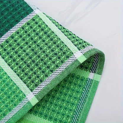 3-Pack, 38Cm*65Cm, Soft and Absorbent Kitchen Towels, with Colorful Checkered Pattern Dishcloths, Suitable for Drying Dishes and Household Use, Machine Washable, Stylish Dish Towels, Modern Design, High-Quality Weaving, Multi