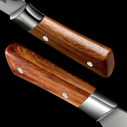 3pcs Professional Boning Knife Set Stainless Steel Ultra Sharp Chef &Skinning Knives with Sheath Heavy-Duty Meat Cutting Tools