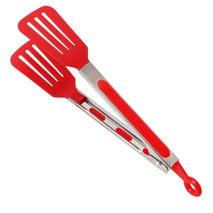 Stainless Steel Handle Utensil Non-Stick Kitchen Tongs Salad Serving BBQ Tongs Pizza Bread Steak Clip Kitchen Cooking Tools