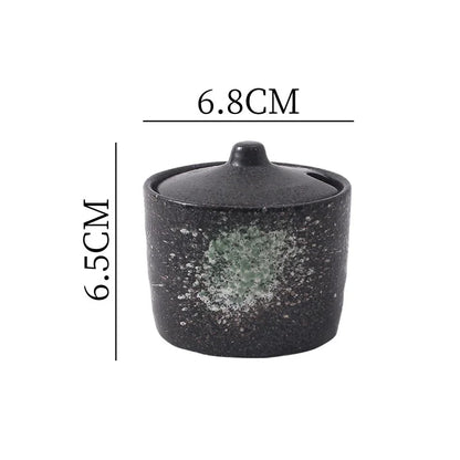 Vintage Ceramic Seasoning Jar Creative Salt Jar Sugar Jar Pepper Jars Spice Jars Seasoning Storage Container Home Seasoning Tool