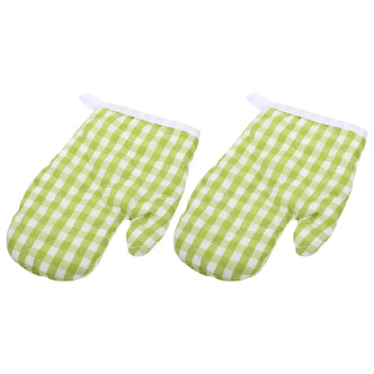 2 Pcs Oven Mitts Heat Resistant Kitchen Gloves Hand Polyester Baking Supplies Cooking Accessories Microwave Mitts