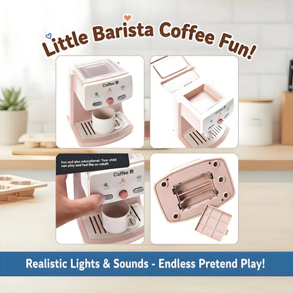 Coffee Maker Toy, Interactive Simulation, Light & Sound Effects, Perfect for Pretend Play