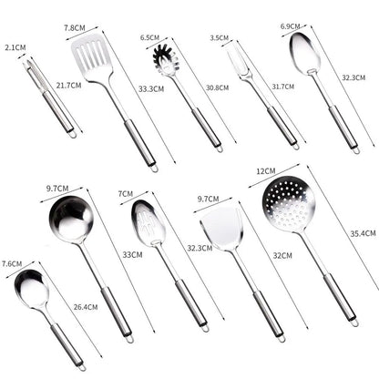 Durable Stainless Steel Wok Spatula Long Handle Kitchen Gadgets Kitchen Cooking Utensil Set Steak Shovel Cooking Tools