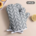 Oven Baking Gloves Oven Mitts Microwave Oven Gloves High-temperature Resistant Cotton Linen Gloves Kitchen Baking Tools Bakeware