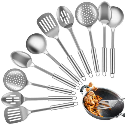 Durable Stainless Steel Wok Spatula Long Handle Kitchen Gadgets Kitchen Cooking Utensil Set Steak Shovel Cooking Tools