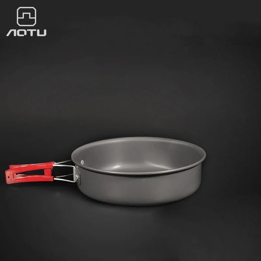 Camping Fry Pan Alloy Ultralight Cooking Pan 18cm 20cm Folding Handle