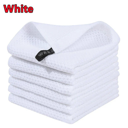 New 100% Cotton Dishcloth Ultra Soft Absorbent Kitchen Towel Household Cleaning Cloth Kitchen Tools Gadgets Wash Cloth Dish Rag