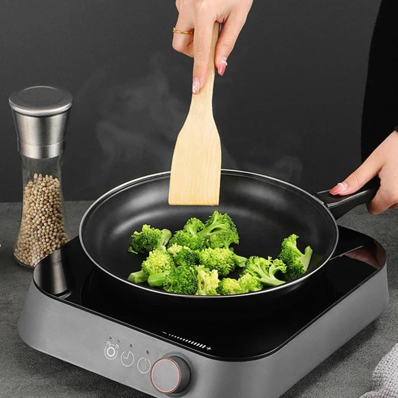 3Pcs/set Frying Pan Non-stick Skillet Steak Flat Cooking Pan Iron Pancake Egg Fryer Cast Iron Kitchen Cooking Tools 20/25/30cm