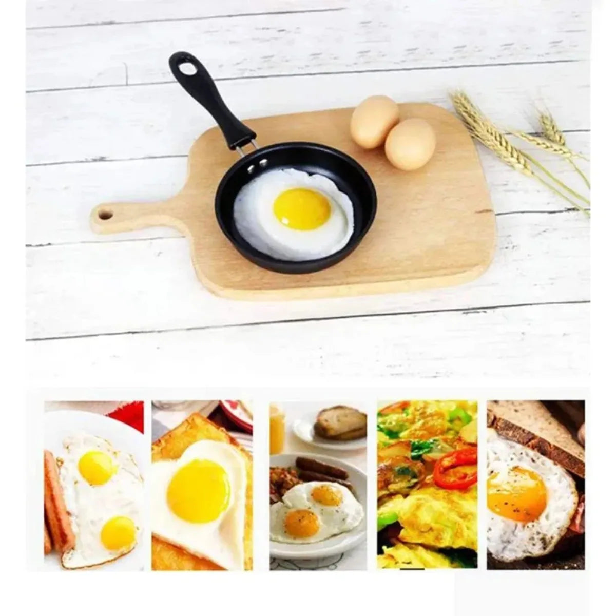 Mini Frying Pan with Handle Portable Egg Omelet Skillet Pancake Steak Cooking Pan Durable for Home Camping Kitchen Supplies