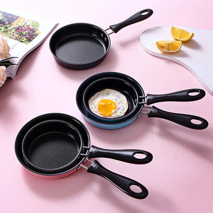 12cm Mini Frying Pan Stainless Steel Prevent Stick Induction Pot Round Breakfast Small Fry Egg Pan With Long Handle Kitchen Tool