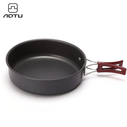 Camping Fry Pan Alloy Ultralight Cooking Pan 18cm 20cm Folding Handle