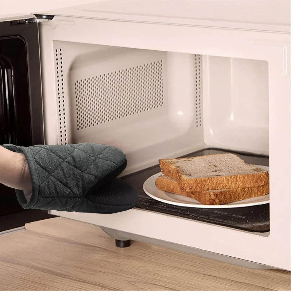 Oven Mitts 500°F Heat Resistant Oven Mitts, Non-Slip Grilling Mitts, Kitchen Safe Cooking Mitts