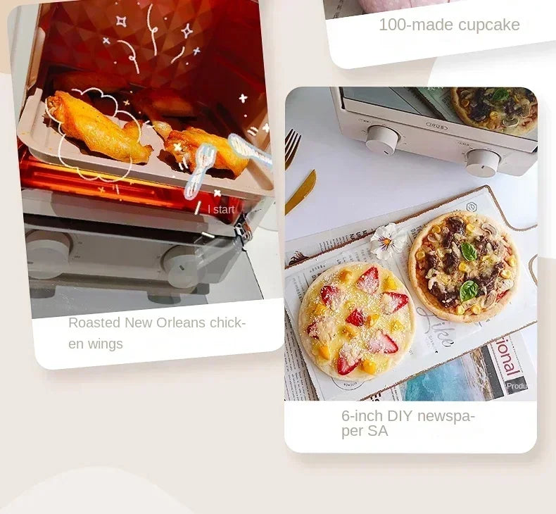 220V Bring Retro Style Into Your Kitchen with IRUS Electric Oven - Multi-functional 12L Baking Toaster AD