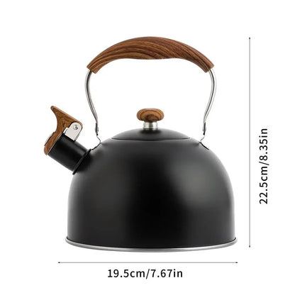 2.5L Electric Tourist Gas Stove Kettle With Whistle Stainless Steel Kitchen Home-appliance Camping Teapot Cookware Cooking Set