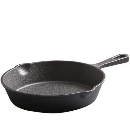 Cast Iron Pan Uncoated Frying Pan Small Frying Egg Pan Household Pan Kitchenware Set Oil Splashing Pan Cast Iron Cookware Frying