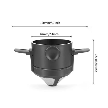 Coffee Maker Portable Pour Over Coffee Maker Set With Stainless Steel Coffee Mug Collapsible Pour Over Coffee Filter For Travel